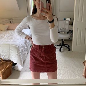 Corduroy maroon skirt